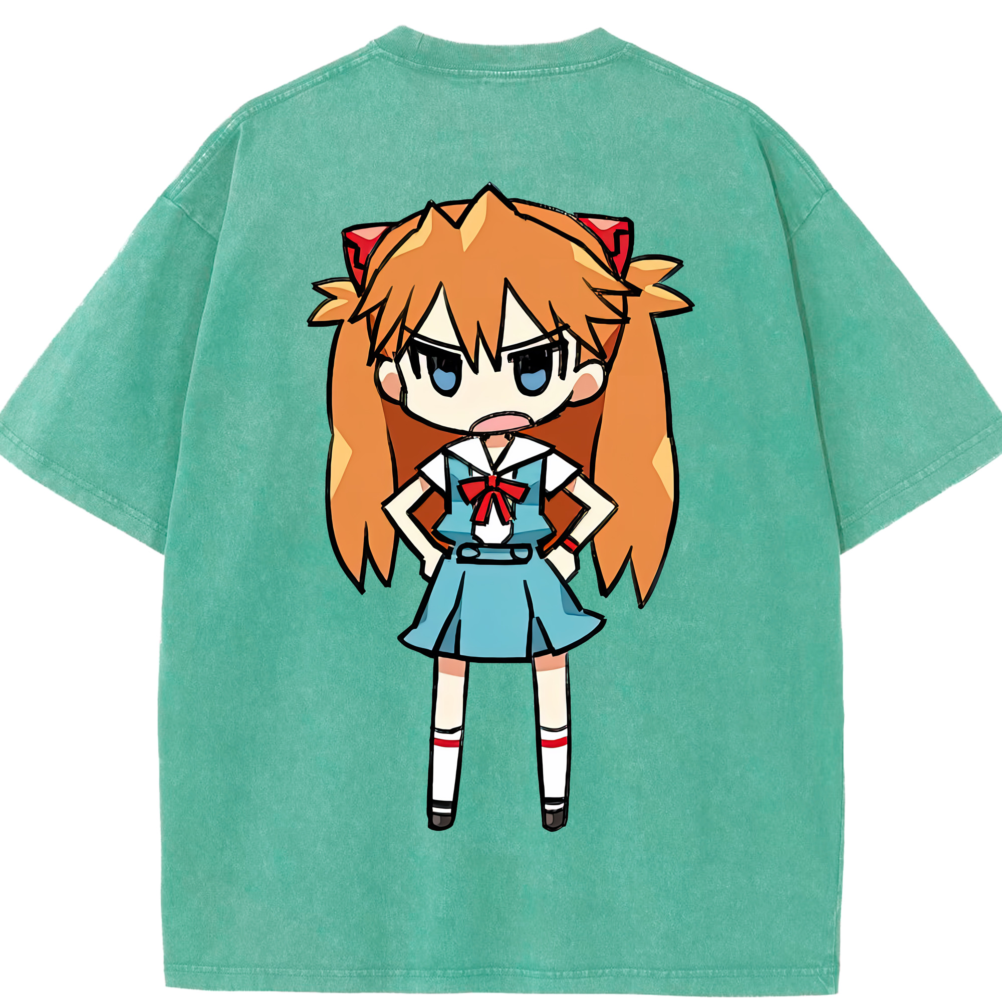 （画像用） EVA 新世紀エヴァンゲリオン 綿100% ヴィンテージ風 半袖Tシャツ（背面プリント）